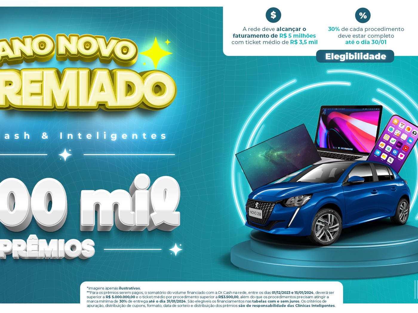 Direção visual para Ano Novo Premiado